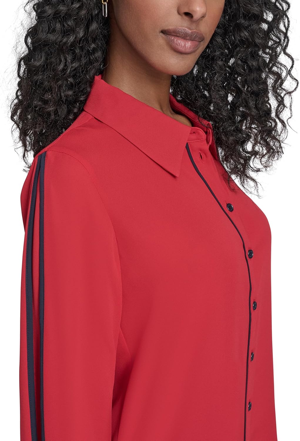 Tommy Hilfiger Womens Long Sleeve Button Up Collared Work Blouse - Image 5