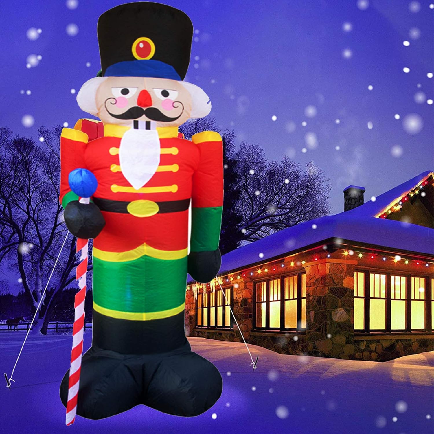 HLML 7.8 Feet Giant Christmas Inflatables Nutcrackers