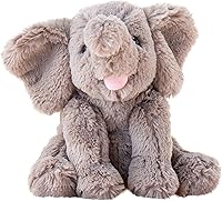 Hopearl Adorable Floppy Plush Elephant Stuffed Animal Toy - Ultra Soft 9" Calf Elephish for Kids Toddlers Boys Girls, Gray
