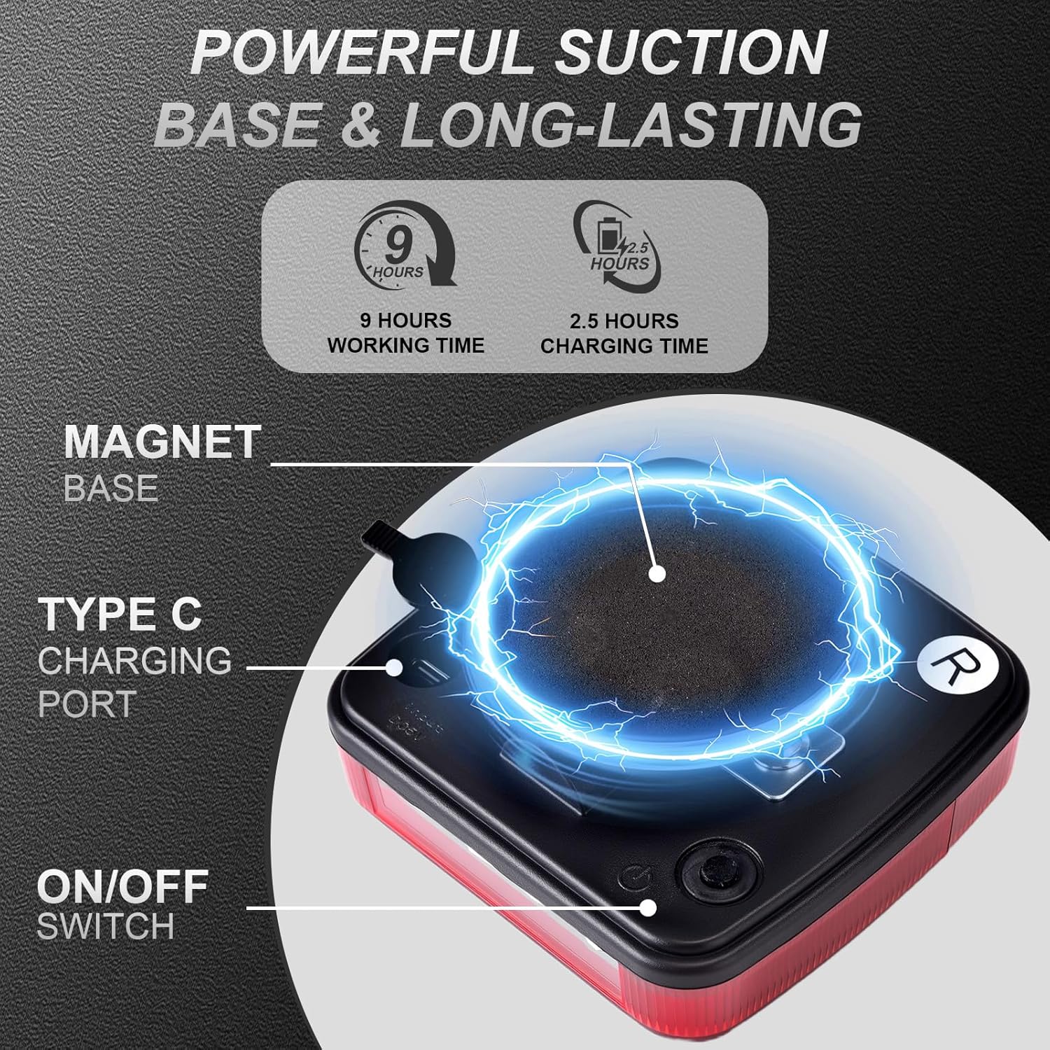 Wireless Trailer Lights - Magnetic Trailer Lights Retroreflectors, Portable Universal Stop Turn Running Backup Reverse Red, Tow Lights LED Kit for Trucks, Boat, RV, Vehicle, Caravan