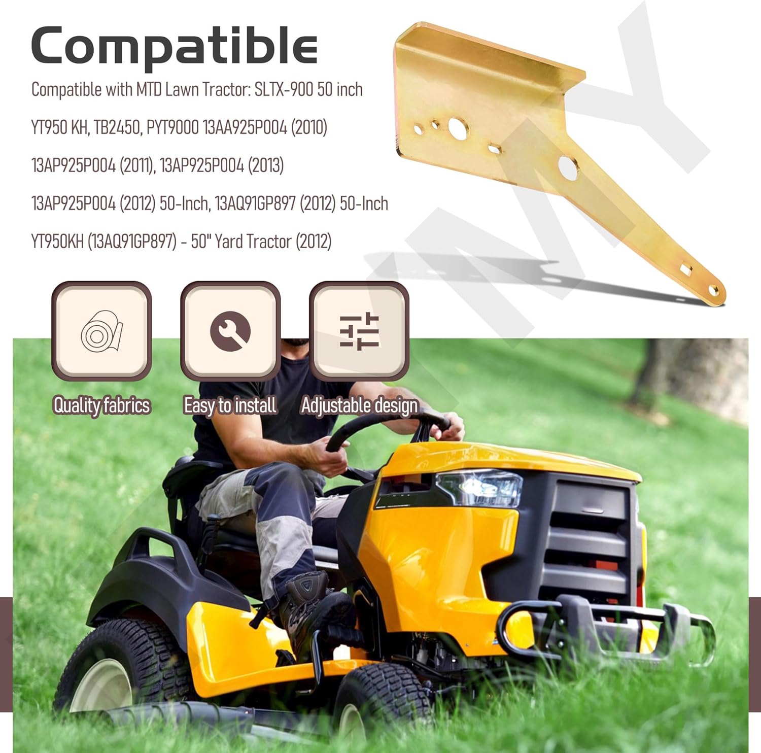 783-06361A 783-06361-0637 Deck Idler Bracket Arm Compatible with Cub Ca-det, MTD Lawn Tractor Models LTX1050, SLTX-1050, LTX-1050, LTX1050, SLTX-900, YT950 KH, TB2450, PYT9000