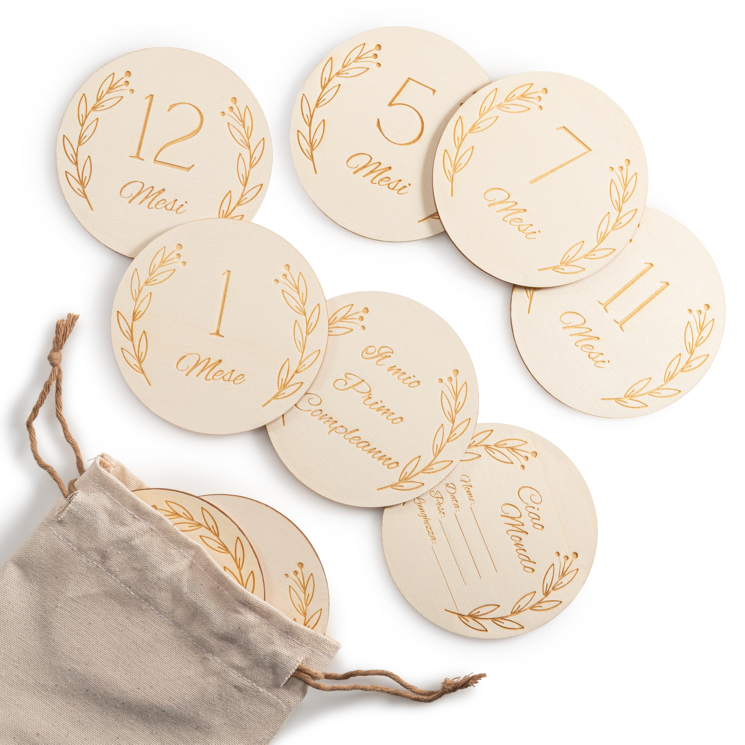 Wood You Buy Wooden Baby Milestone Cards, Baby Shower Card, Monthly Milestone Disks, Newborn Photo Props