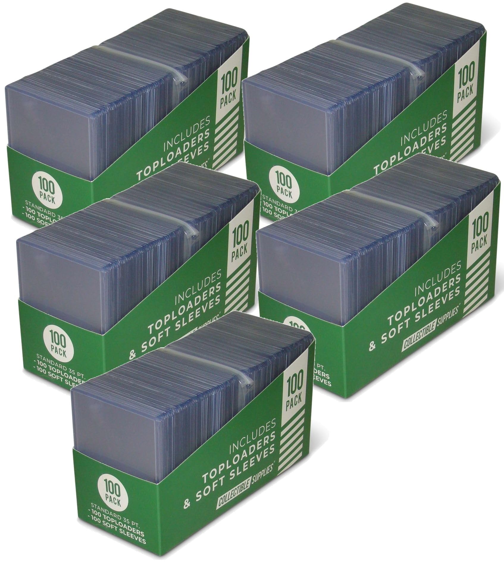 Top-Loader für Karten, 7,6 x 10,2 cm Kartenschutz für den Sammelhandel, schützender Sportkartenhalter, Standardgröße, Penny Soft Sleeves (500 Toploader + 500 Penny Sleeves)