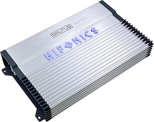 Hifonics BXX1600.4 Amplificador de altavoz estéreo de 4 canales RMS de 1600 vatios Brutus Car Audio, cromo