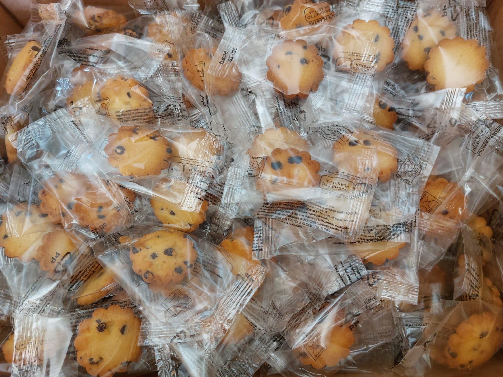 Biscotti cortesia Confezionati Singolarmente per Bar, Ristoranti, Hotel, Uffici confezione da 200 pezzi