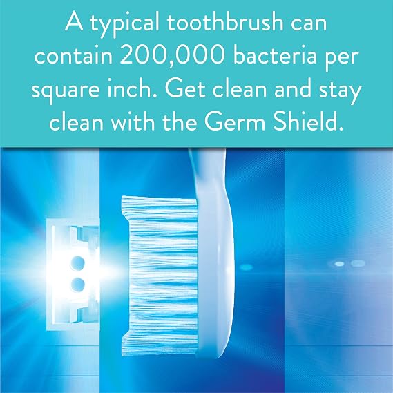 TAO Clean Germ Shield UV Toothbrush Sanitizer Universal Cleaning Station that Accommodates all Manual and Electric Toothbrushes, Travel Friendly, Kills 99.9% of Germs