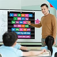 Vista 5 de Tabla de bolsillo para horarios diarios, horario de clases con 7 bolsillos transparentes más 3 ganchos para puerta para aula, hogar, escuela