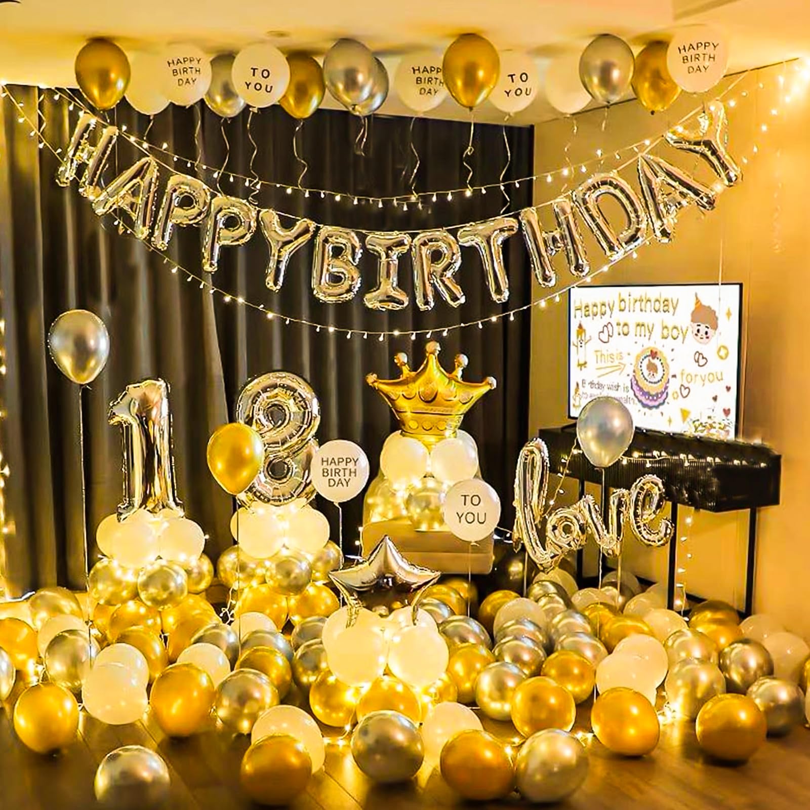 80 Mini Luci LED Per Palloncini – Lampadine Rotonde Bianca Calda, Decorazioni Feste Compleanno Matrimonio - 3