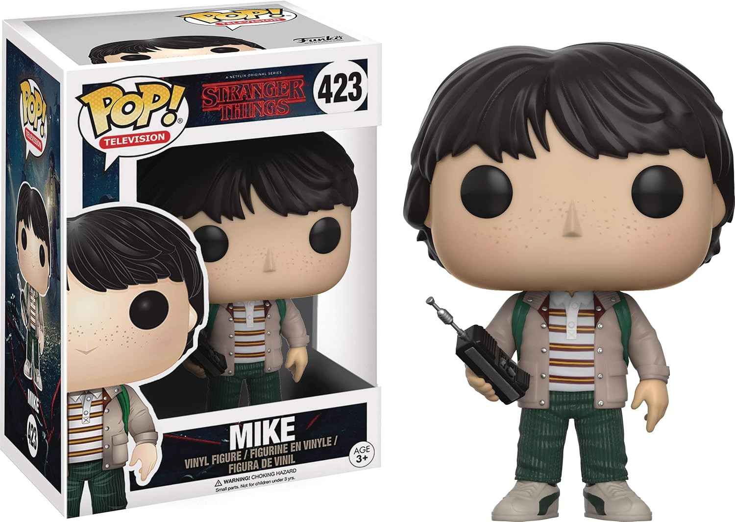 POP [Stranger Things - Mike Wheeler with Walkie Talkie Funko Vinyl Figure (Bundled with Compatible Box Protector Case)