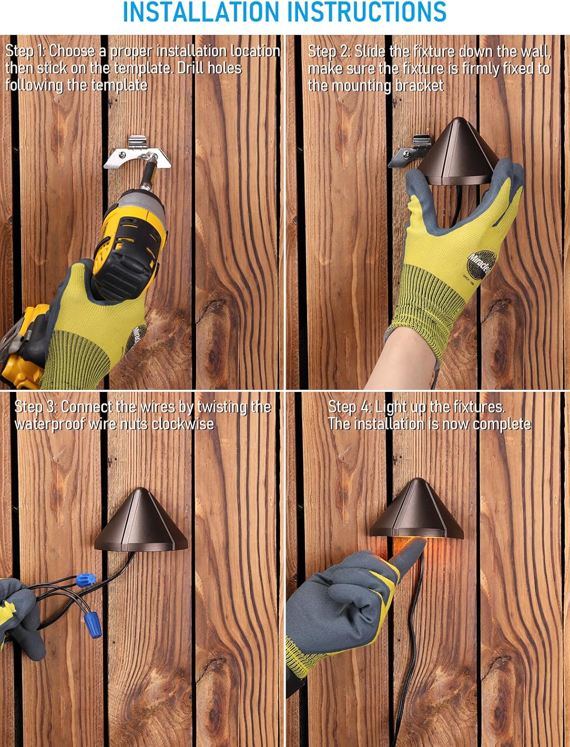 LEONLITE 8-Pack 5CCT Low Voltage LED Deck Light, 12-24V AC/DC Triangle Stair Railing Light, CRI90, IP65, Aluminum, Landscape Step Fence Lighting, 1800K/2700K/3000K/4000K/5000K, Oil Rubbed Bronze