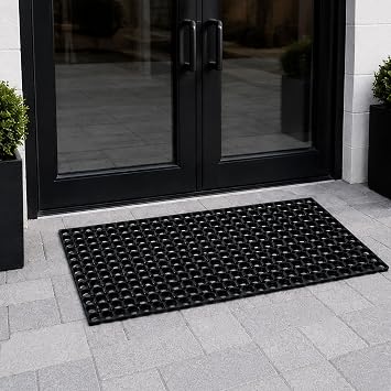 ULTRALUX Non-Slip Rubber Drainage Floor Mat 24 x 31 All Weather Doormat