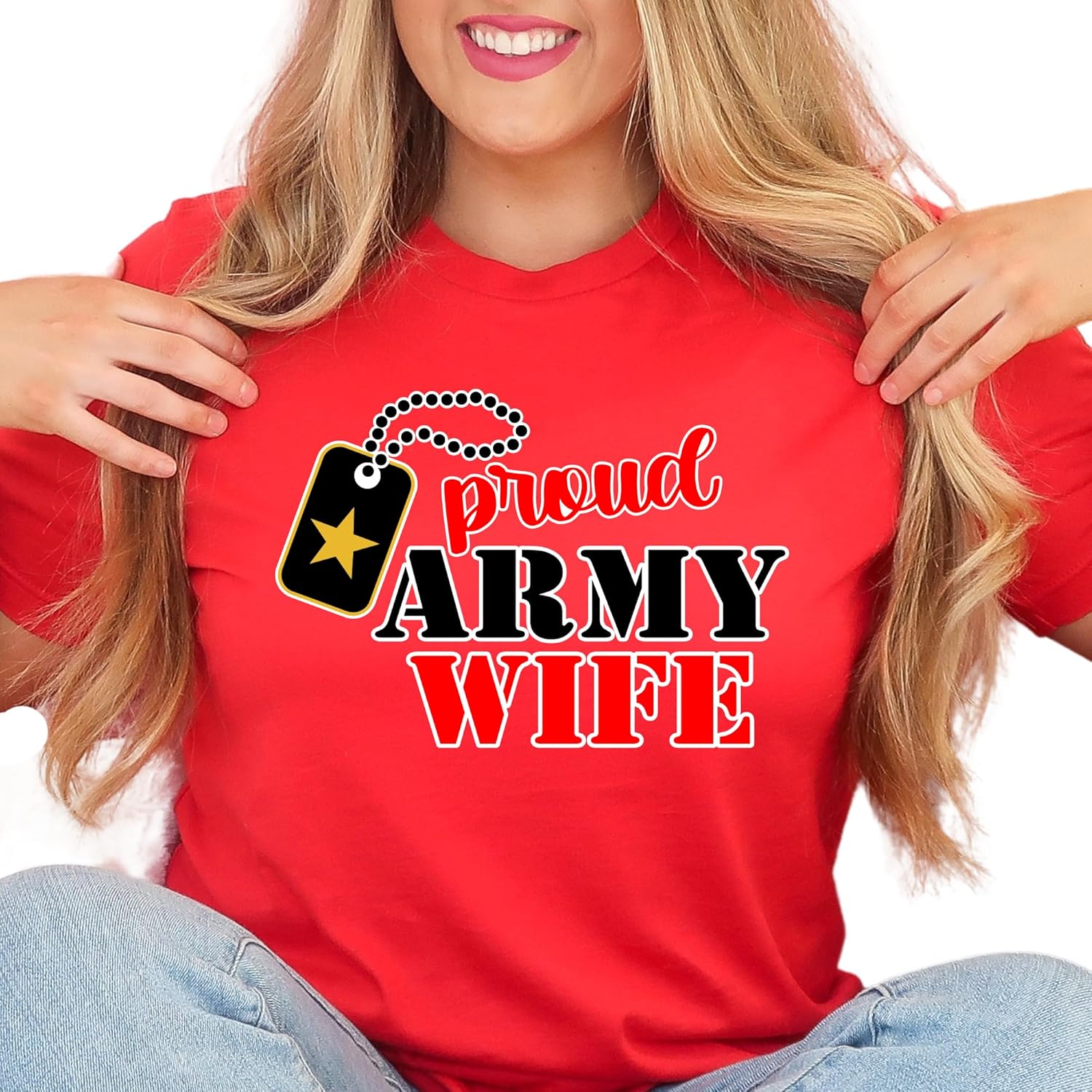 Proud Army Wife Shirt, S7026 - Image 3