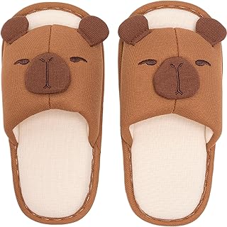 Capybara Slippers for Women Men,Fluffy Animal Slippers | Cute Plush Capybara Slippers,Funny Cozy Warm Winter Indoor House Slippers,Cartoon Fuzzy Slippers,Soft Lining