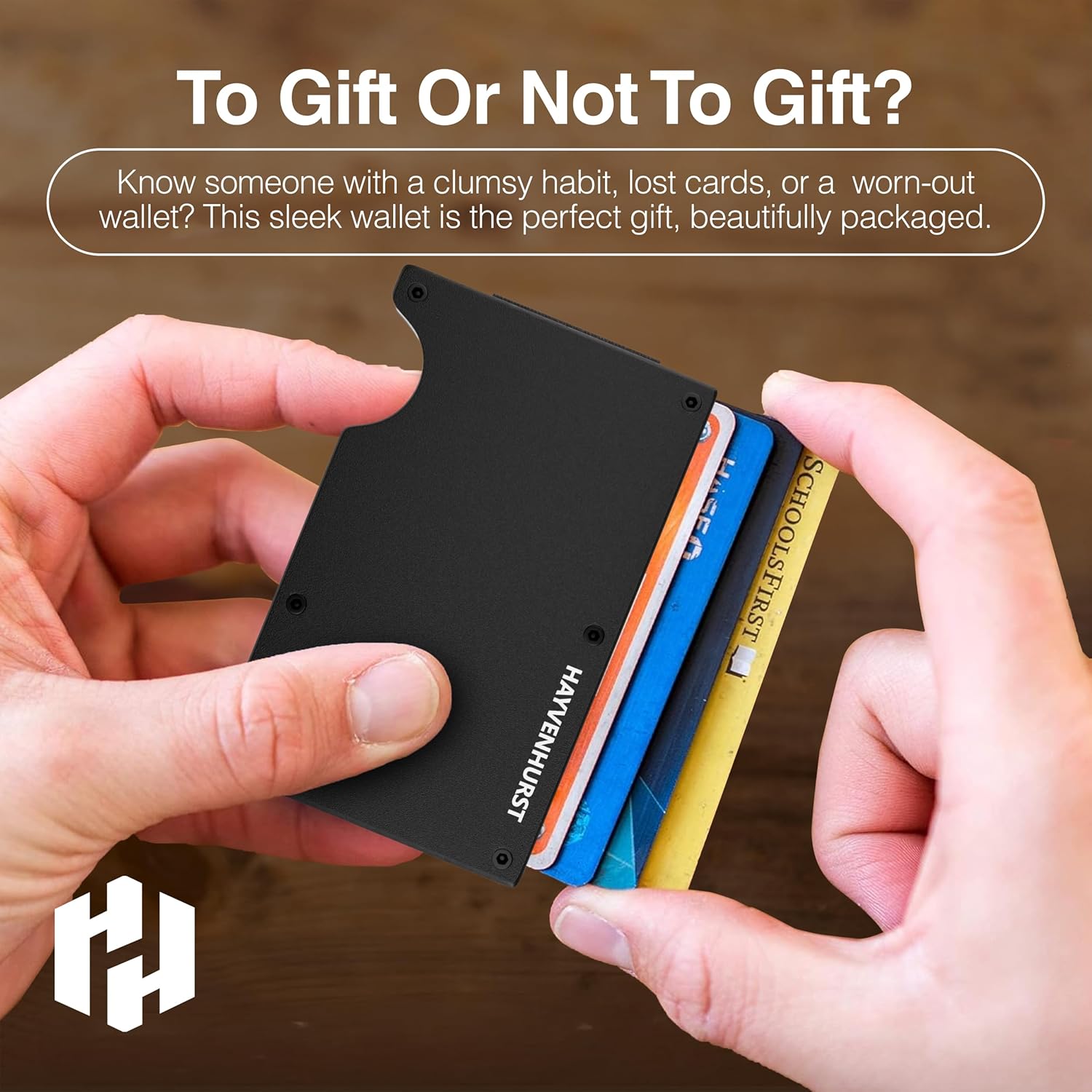 Hayvenhurst Wallet For Men - Reinvented Design Men's Wallet - Slim, Minimalistic & Seamless, Blocks RFID Scanners with a Cash Strap (Black) - Image 5