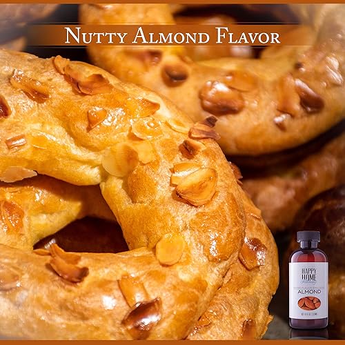 Miniatura 4 de Happy Home Emulsión aromatizante natural de sabor a almendra para hornear, certificado Kosher, 4 onzas.