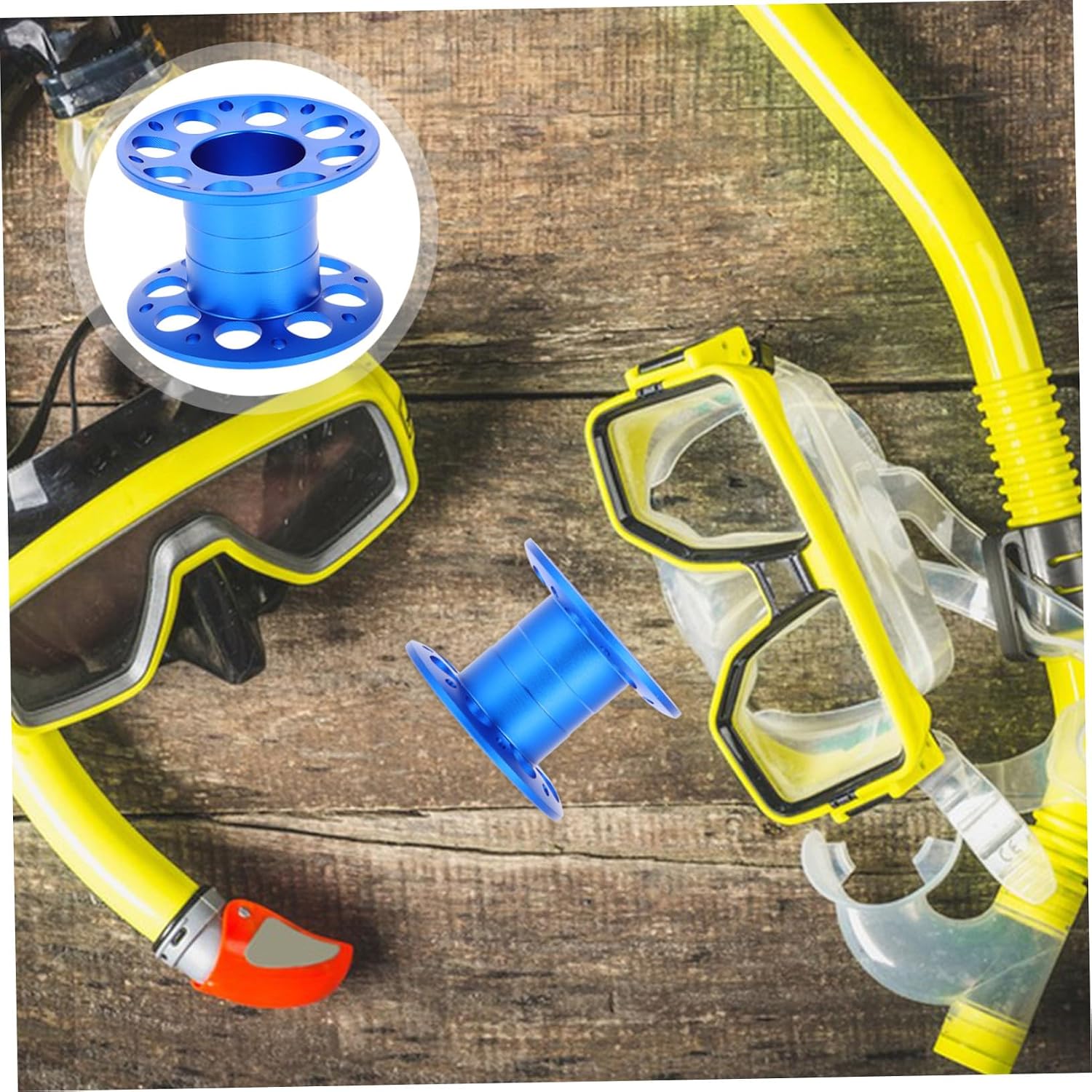 Retractable Rope Reel Diving Hand Lanyard Scuba Diving Supply Aluminum Alloy Dive Reel Handling