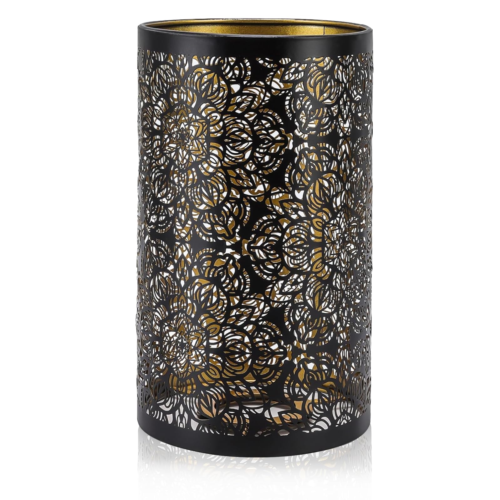 Paralumi per Lampade da Tavolo: TOATELU Moderno Francese Intaglio Floreale Design Coprilampada, Paralume in Metallo Cavo Paralume Cilindro in Ferro per Lampadine E27 E26