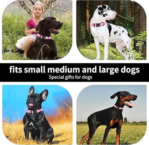 Miniatura 10 de lynxking Collar de perro suave acolchado transpirable de algodón sólido fuerte ajustable collar para mascotas para cachorros pequeños