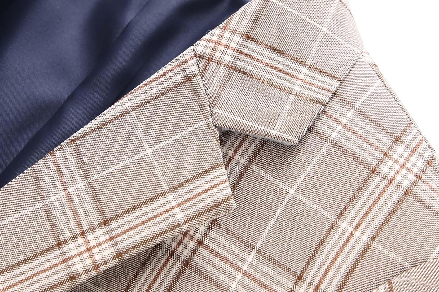 Boys Suits Checkered Tuxedo 3 Piece Slim Fit Notched Lapel Formal Suit Jacket Vest Pant for Kids Wedding Party