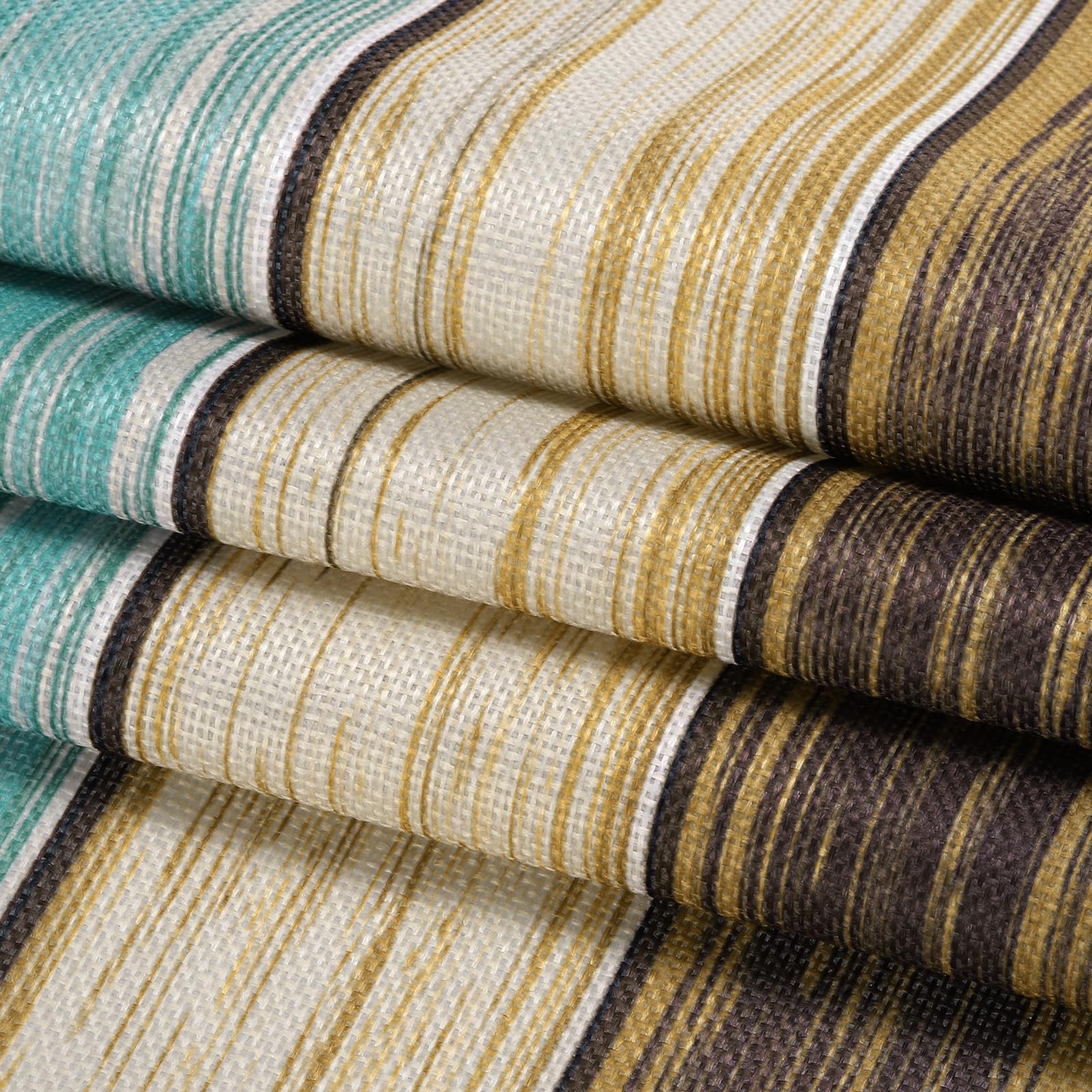 uxcell Table Runner 72" x 13", Retro Cotton Linen Table Runner, Green & Grey, Emerald/Green/Khaki/Yellow/Light Green - Image 3