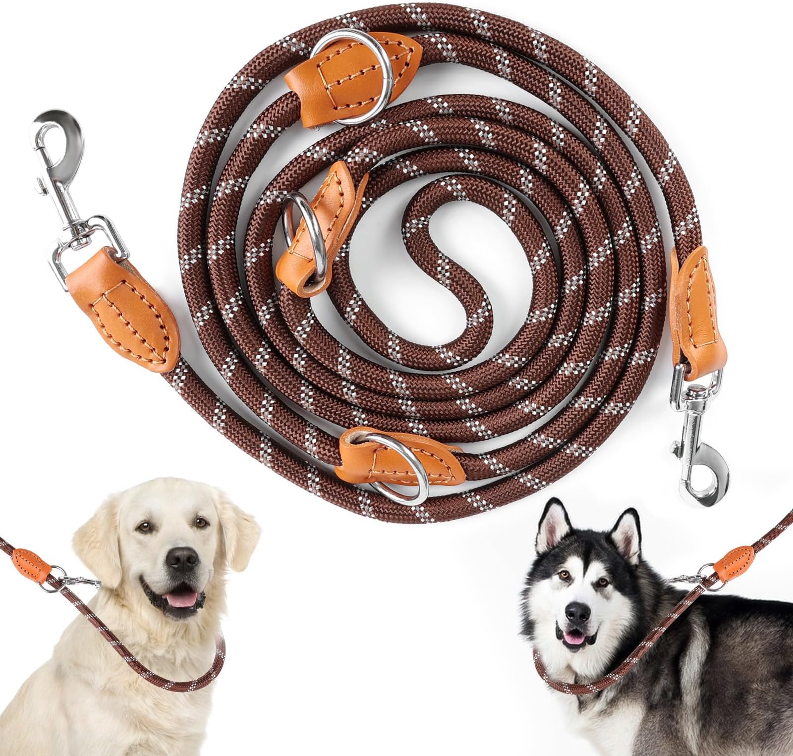 Nylon-Hundeleine – 1,2 M Länge, 12 Mm Dick – Mit 360° Drehgelenk – Für Große & Mittlere Hunde – Verschiedene Farben