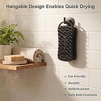 Vista 5 de 2 piezas de cepillo corporal de silicona, cepillo de baño y ducha exfoliante 2 en 1, esponja de loofah de silicona suave para piel sensible