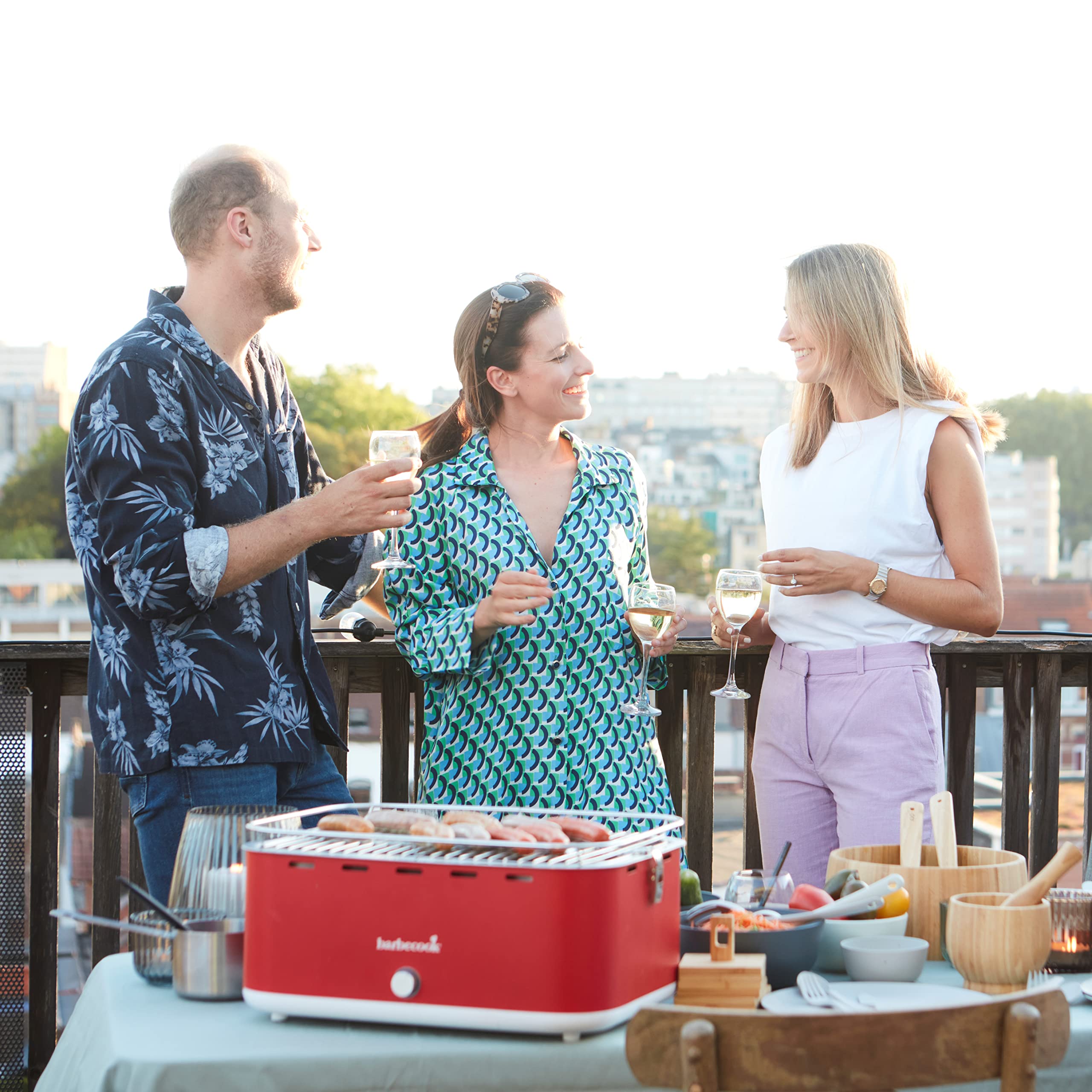 Barbecook Carlo barbecue de table au charbon, grille camping, Chili Pepper 44x33x21cm