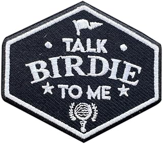 Talk Birdie to Me Embroidery Patches for Clothes Backpacks Hats Jeans Bags, Funny Quote Golf Size 3" Iron Patch or Sew On Patches, Master Golf Applique Embroidery Patches, Gift for Golfers