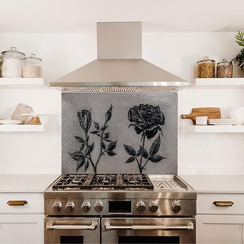 Miniatura 5 de Kitchen Backsplash, Rose Flowers Copper Backsplash, Custom Copper Backsplash Panel, Handmade Copper Backsplash Tile, Indoor Outdoor Wall Decor