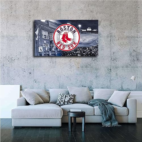 Miniatura 7 de Póster de béisbol de Boston Red Sox de béisbol, lienzo deportivo, diseño de arte de pared, decoración del hogar (sin marco, 16 x 24 pulgadas)