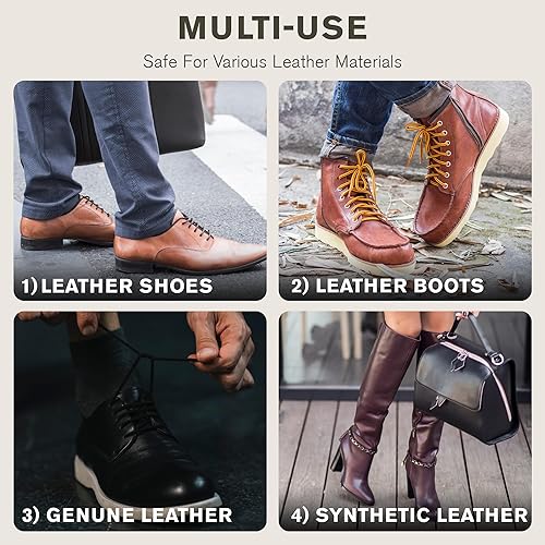 Vista 14 de Stone and Clark Original Shoe Polish & Care Kit - Leather Shoe Shine Kit for Men & Women Rojo