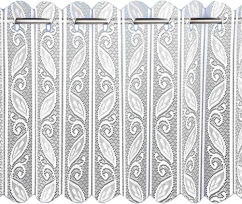 Lace Pleated Vertical Louvre Blind Window Net White 36" Drop