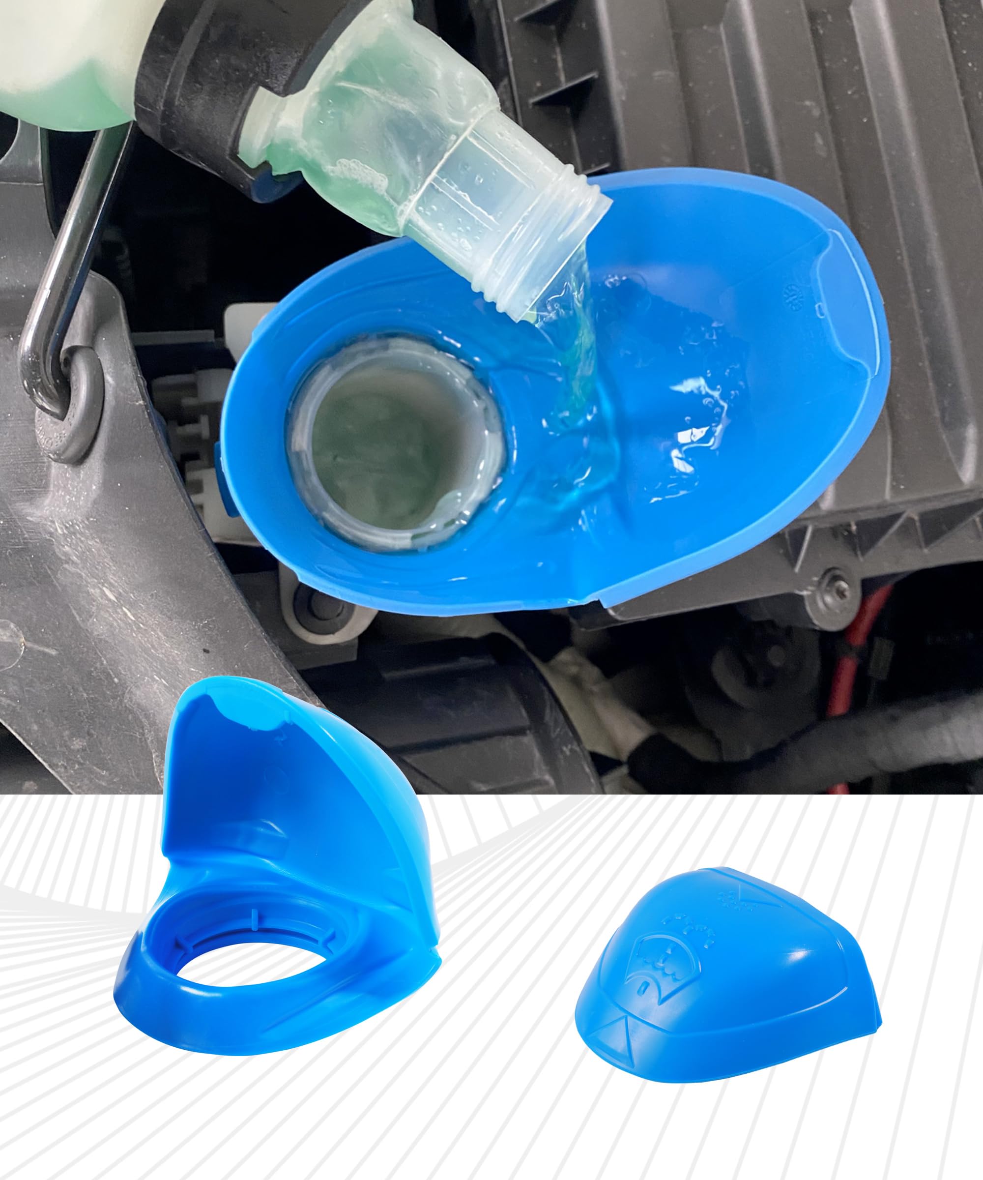 Flaconi Copertura Lavavetri per Auto,Tappo Serbatoio Lavavetri,Tappo di Ricambio per Serbatoio Dell’acqua dei Tergicristalli, Tappo del Liquido Lavavetri,Sostituisci il Numero OE: 6V0955485,000096706