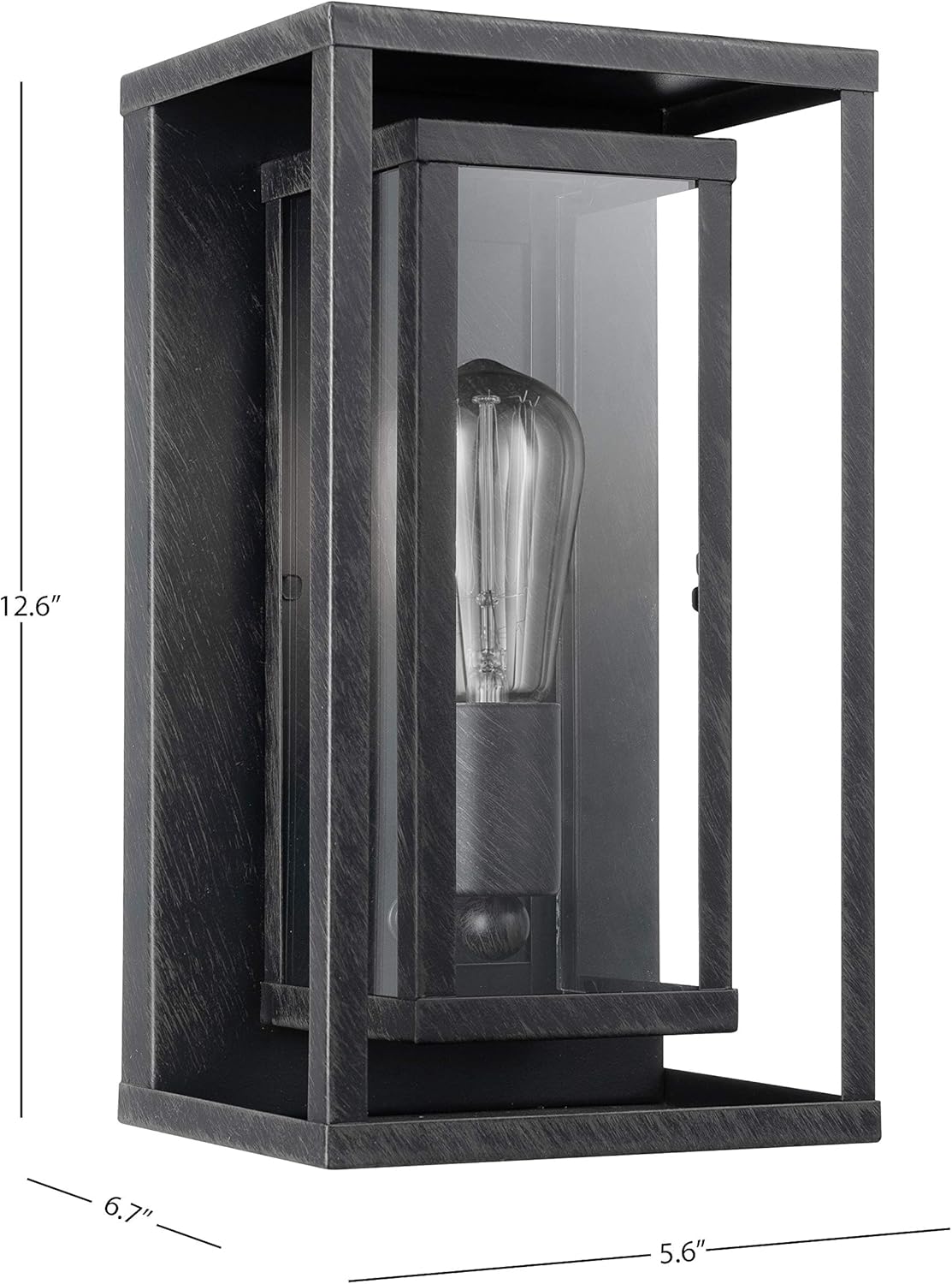 Lowest Price Amazon Brand – Rivet Single-Light Outdoor Wall Sconce with Clear Glass Shade, Vintage Edison Bulb Included, 12.6H, Brushed Bronze New Arrivals Amazon Brand – Rivet Single-Light Outdoor Wall Sconce with Clear Glass Shade, Vintage Edison Bulb Included, 12.6H, Brushed Bronze