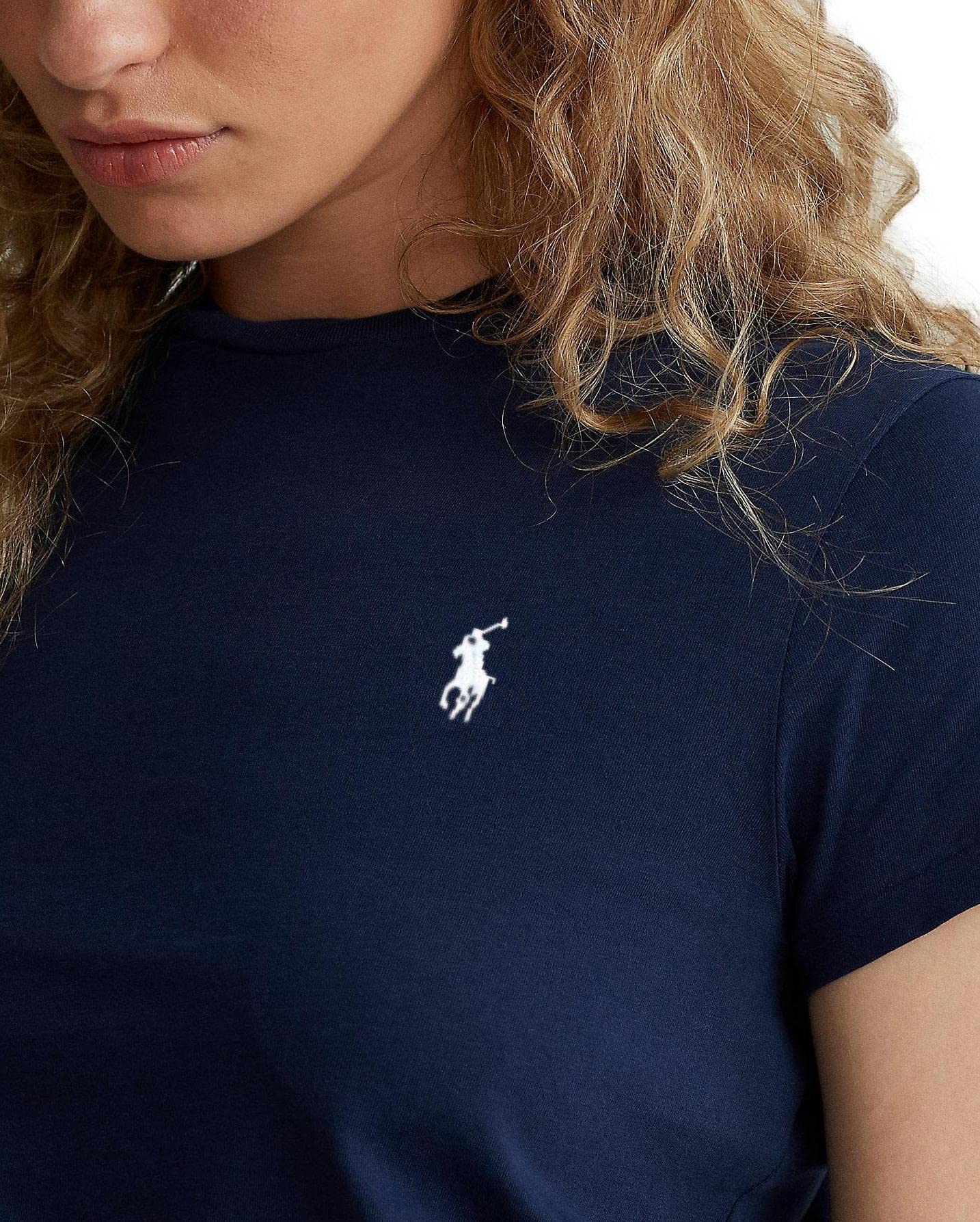 Polo Ralph Lauren Girocollo da Uomo, a Maniche Lunghe, Senza Colletto, vestibilità Classica con Logo