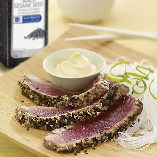 Miniatura 6 de McCormick Culinary Semillas de sésamo negro entero 18 onzas un recipiente de 18 onzas de semillas de sésamo negro perfecto para salteados sushi Chow
