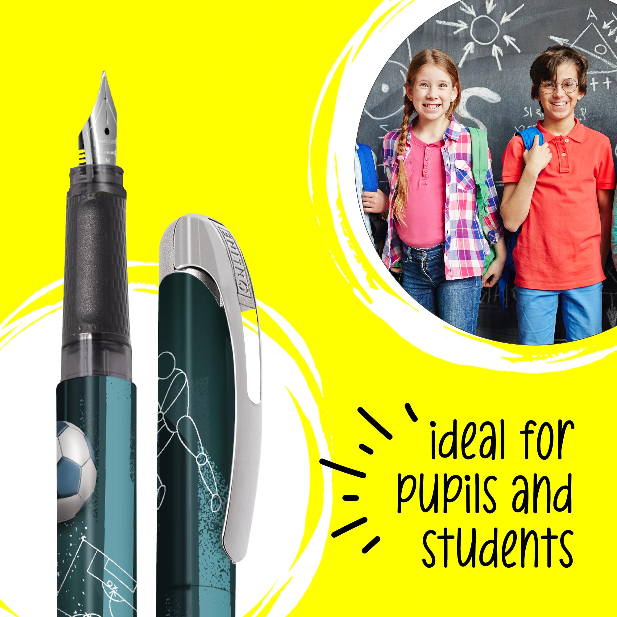 Online fountain pen College Champion, ink fountain pen for right-handers, ergonomic grip, iridium nib medium - Image 4