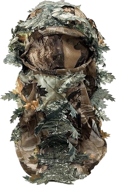 Harrington Marley 3D Ghillie Mask Face Camo Camouflage Leaves Woods Paintball Pigeon Shooting