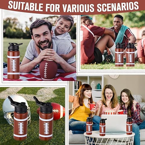 Miniatura 7 de Paquete de 12 botellas de agua de aluminio de 20 onzas, botellas de viaje de metal a granel con tapa a presión y asa, botellas deportivas