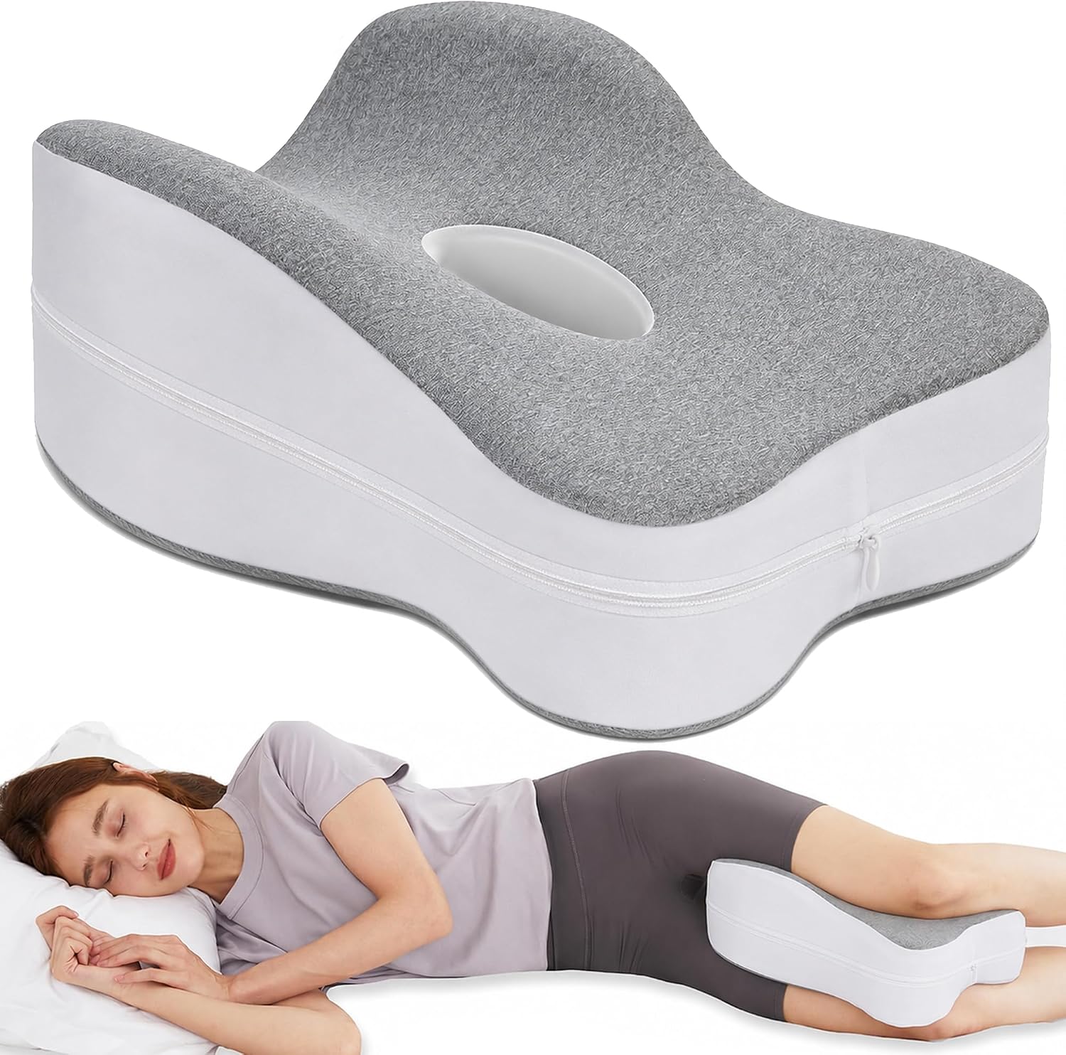 13" Knee Pillow for Side Sleepers, Leg Pillow for Side Sleeping
