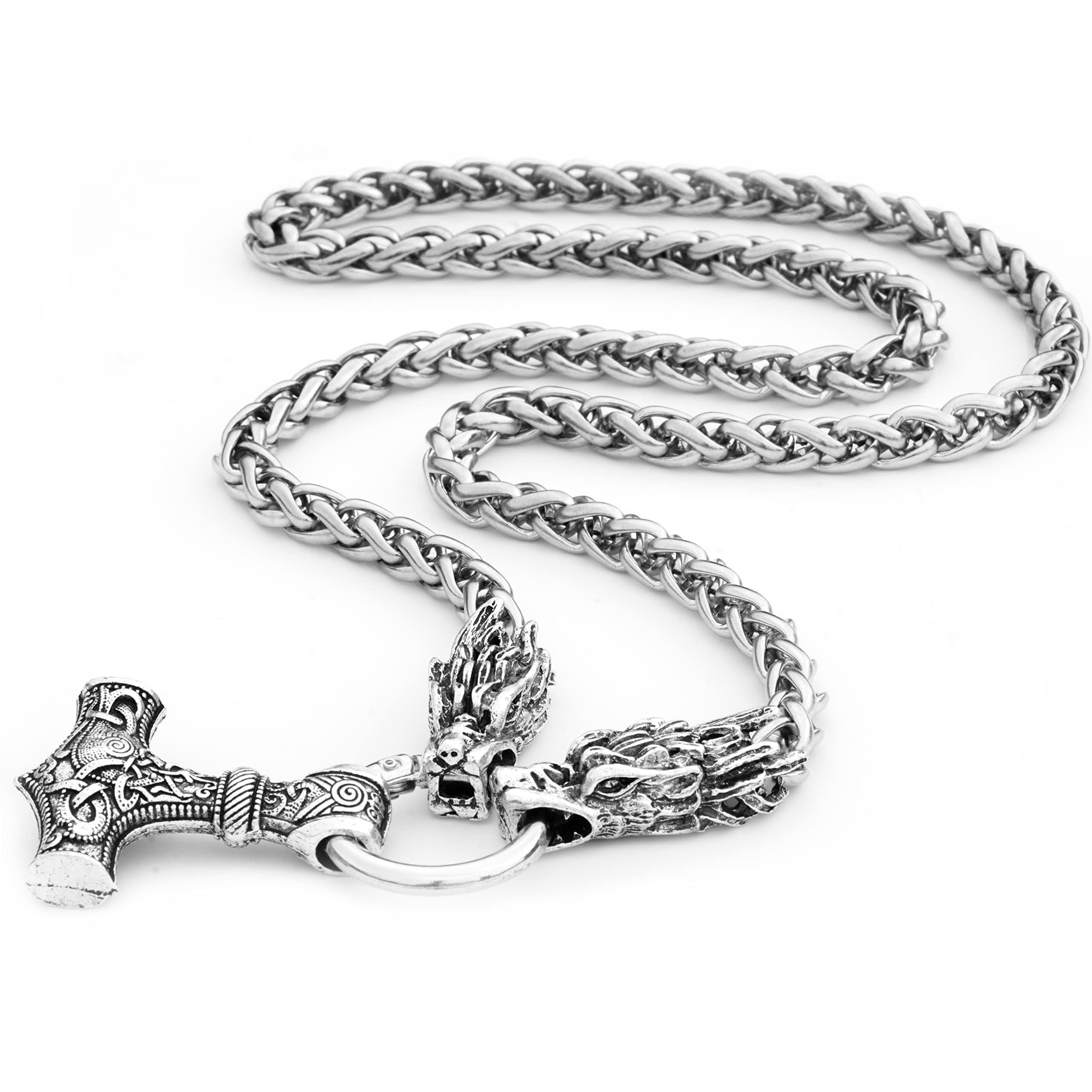 THE MEN THING NORSE VIKING WARRIOR THOR HAMMER - Talisman Necklace, Pure Stainless Steel Nordic Mythology Mjolnir Pendant for Men and Boys (B0CZ8JLB6R) Amazon Price History, Amazon Price Tracker