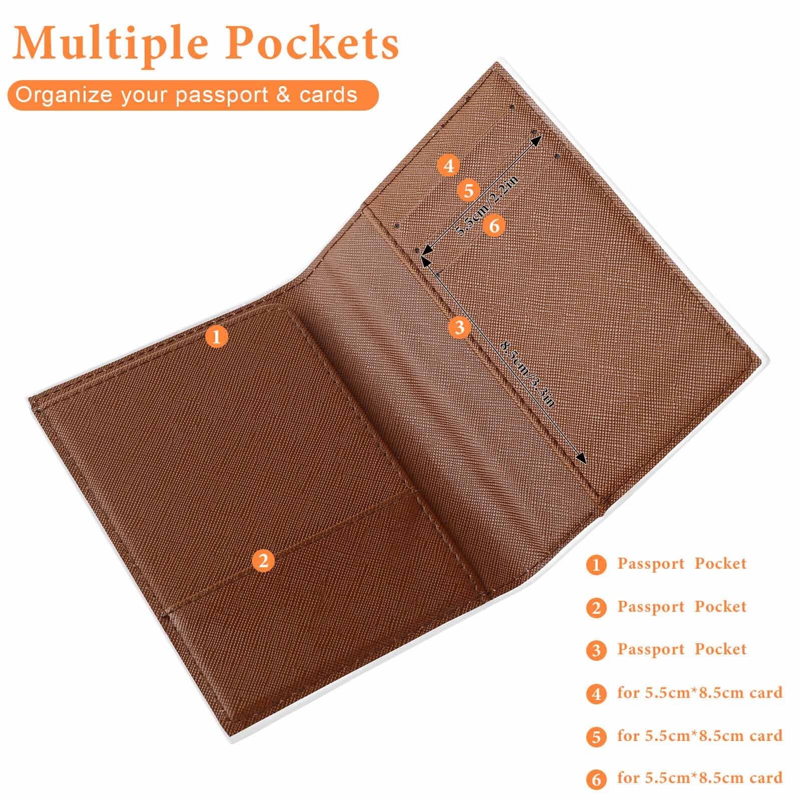 Portapassaporto Portatile Sottile Massoneria Uomo Donna Organizzatore Impermeabile del Portafoglio del Passaporto di Viaggio Custodia per Passaporto Pelle PU Premium(A15)