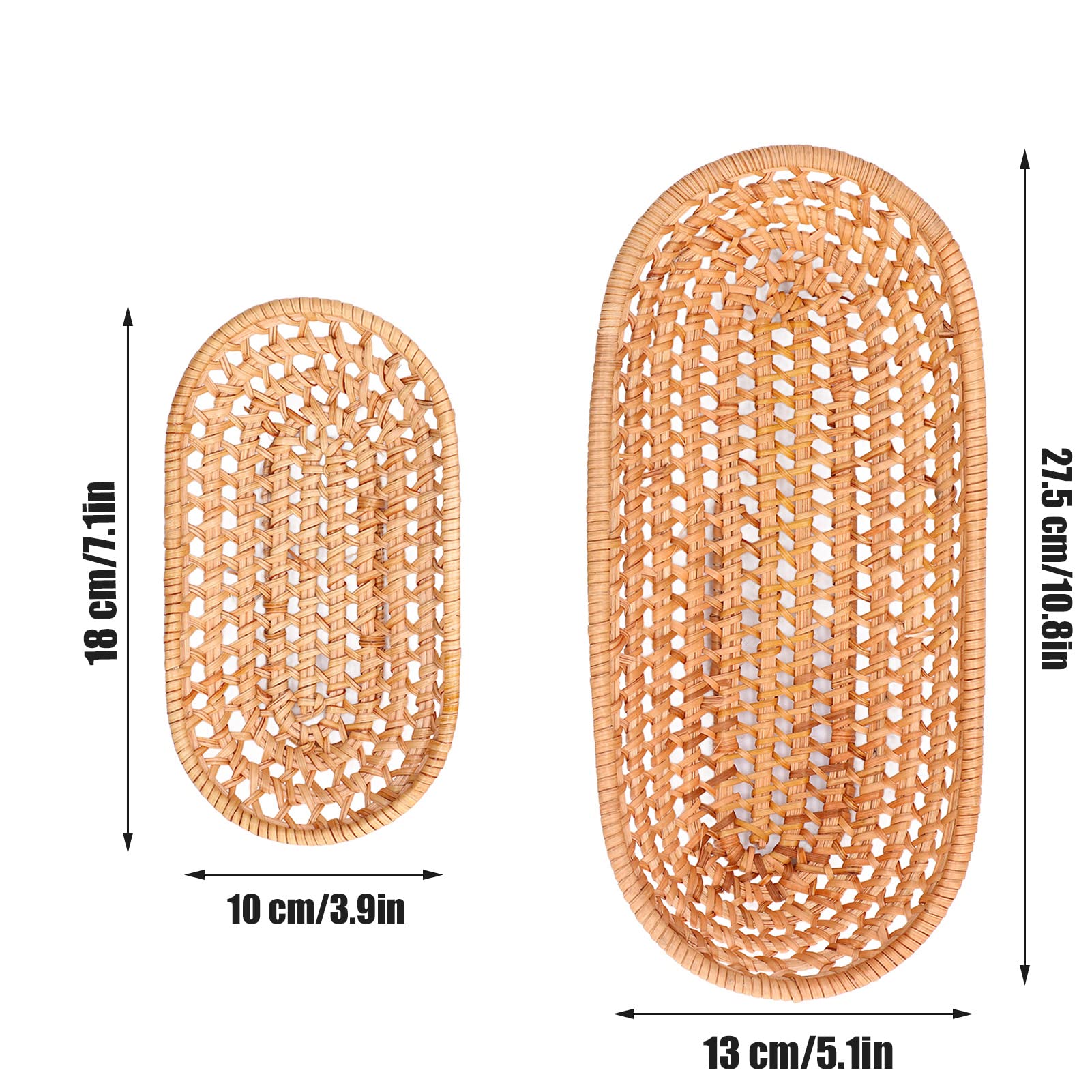 2pcs Bread Basket Handmade Rattan Storage Baskets for Bread Candy Biscuits Finger Food Fruit Serving Baskets, 2pcs Bread Basket Handmade Rattan Storage Baskets Bread Basket Handmade Rattan Storag