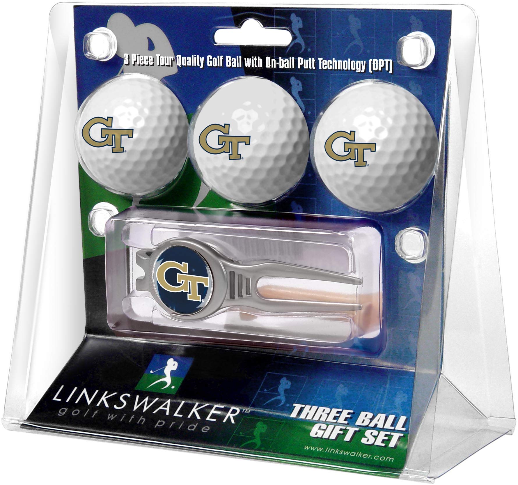 LinksWalkerNCAA Georgia Tech Yellow Jackets - Kool Tool 3 Ball Gift Pack