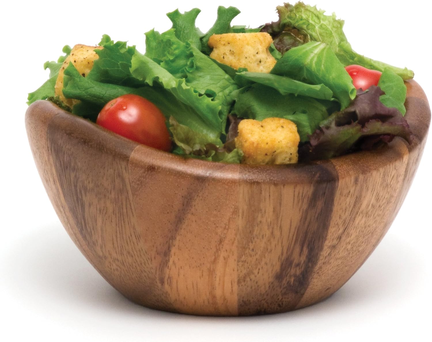 Lipper International Acacia Wave Serving Bowl for Fruits or Salads, Large, 12" Diameter x 7" Height, Single Bowl: Serving Bowls: Kitchen & Dining