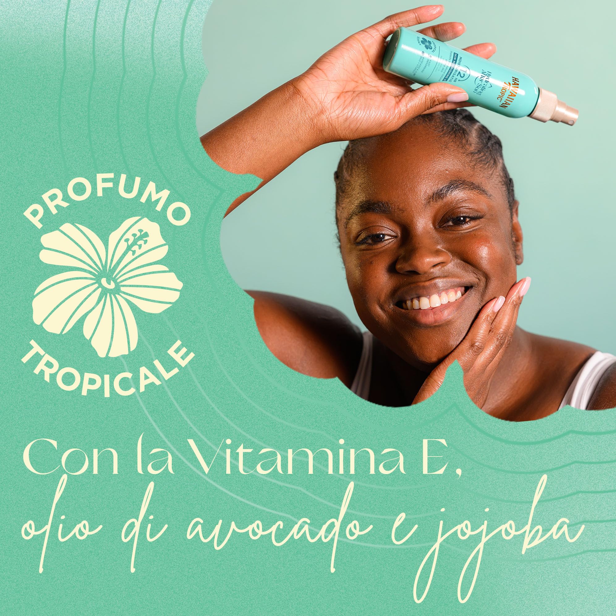HAWAIIAN TROPIC Hydrating After Sun Skin Nourishing Oil 150ml, ad assorbimento rapido, con avocado & olio di Jojoba, resistente all'acqua, profumo tropicale, vegano