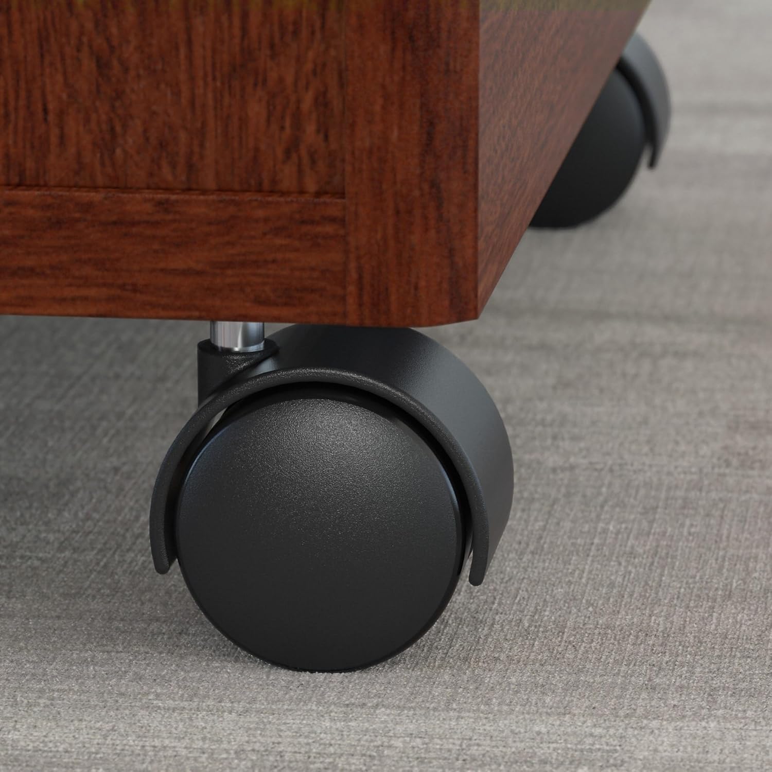 Bush Business Furniture Series C 72W x 30D U Shaped Desk with Mobile File Cabinet in Mahogany