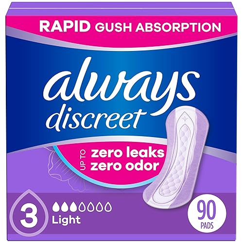 Always Discreet Adult Incontinence Pads for Women, Drier vs Poise,