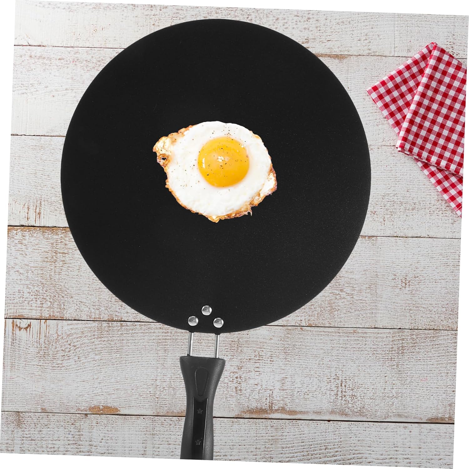 Amosfun Nonstick Crepe Pan Portable Omelette Steak Cooking Pan with Handle Nonstick Baking Pan for Release for Home Restaurant Use