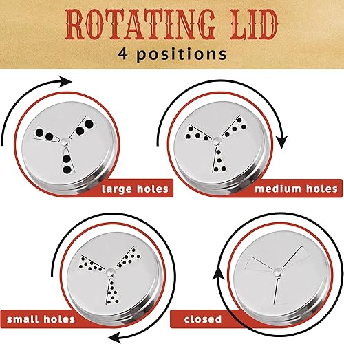Miniatura 2 de CUSINIUM Coctelera de especias de condimentos de 10 onzas, coctelera para barbacoa en seco, draga de cocina con tapa y mango ajustables estilo